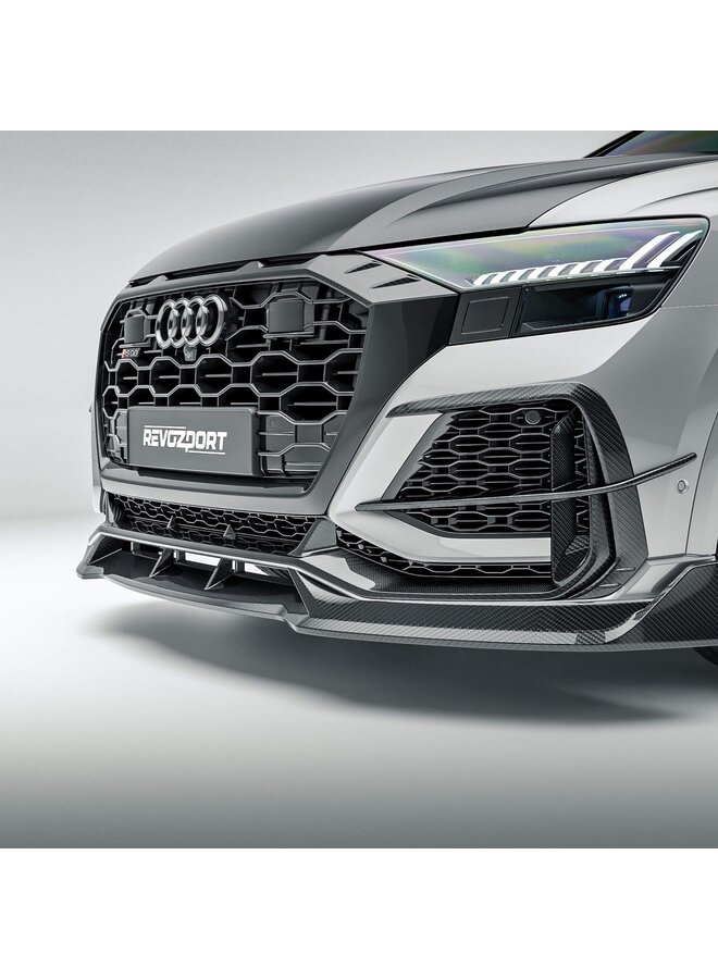 Parachoques delantero con aletas de carbono Revozport para Audi RSQ8