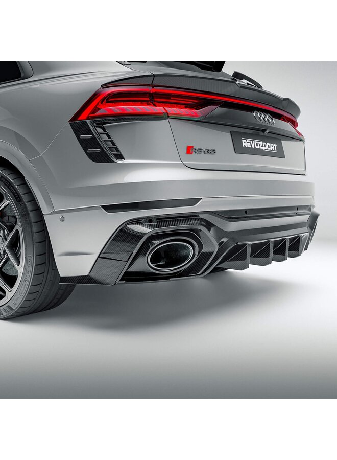 Audi RSQ8 Revozport Carbon canards rear bumper