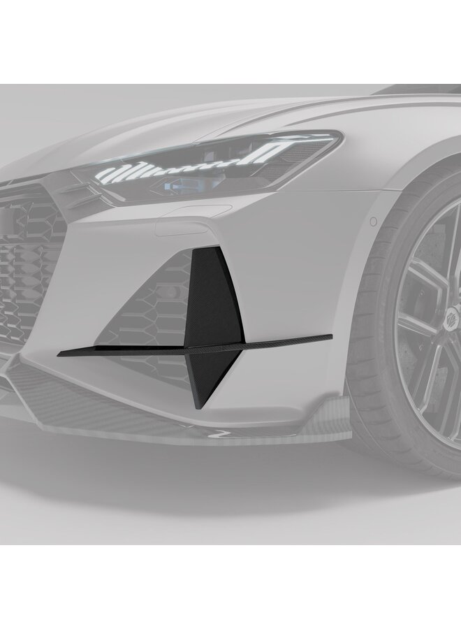 Canards de carbono Revozport para para-choque dianteiro Audi RS6 / RS7 C8