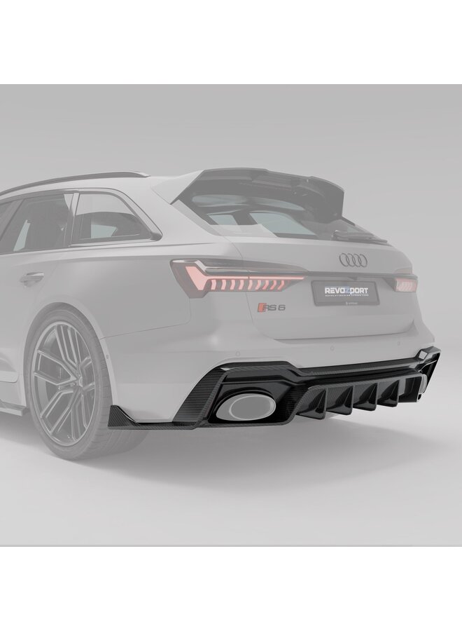Difusor de carbono Revozport para Audi RS6 C8