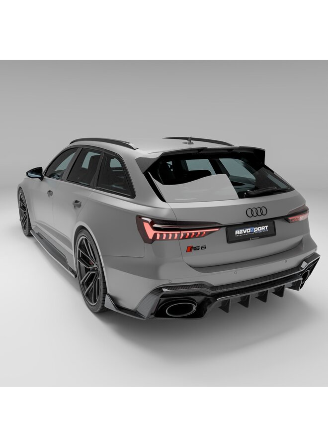 Spoiler de teto em fibra de carbono Audi RS6 C8 Revozport