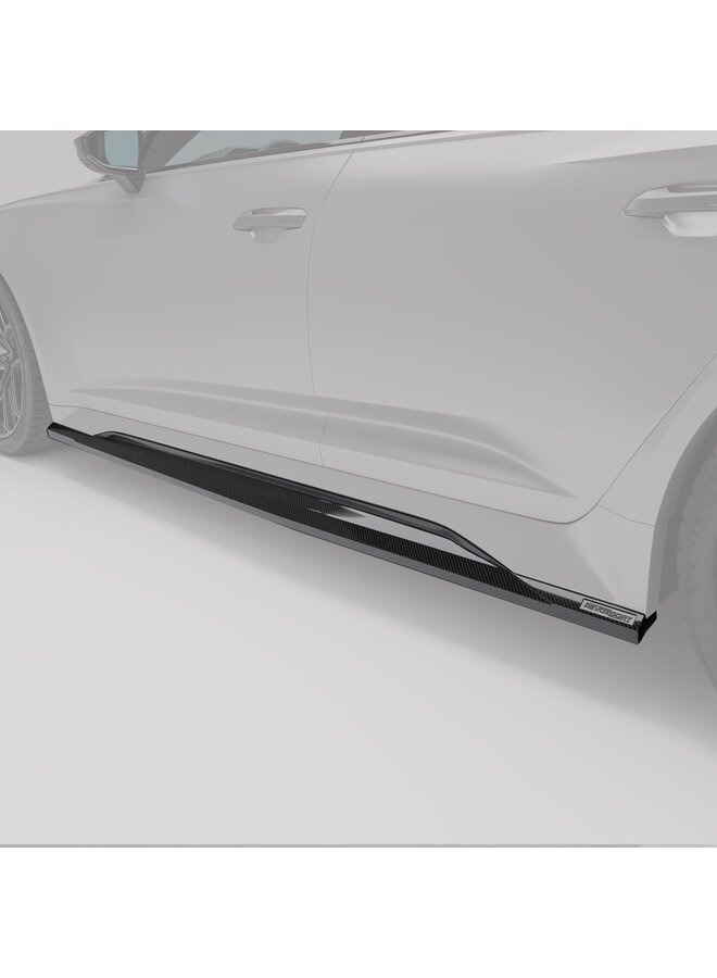 Faldones laterales de carbono Revozport para Audi RS6 C8
