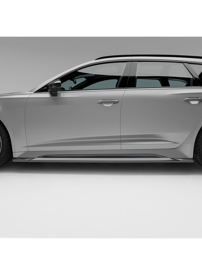Saias laterais de carbono Revozport para Audi RS6 C8