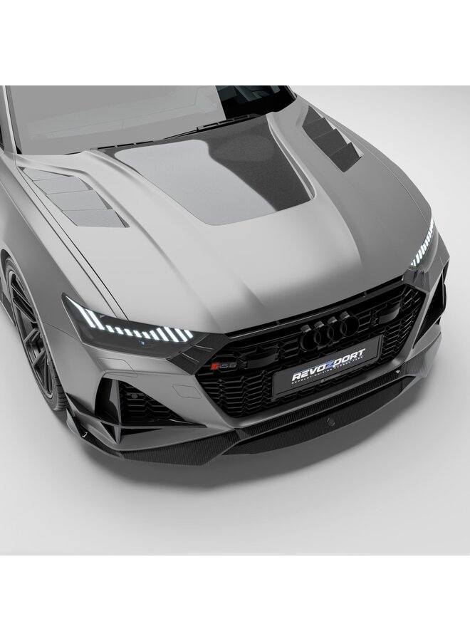 Capô de fibra de carbono Audi RS6 C8 Revozport