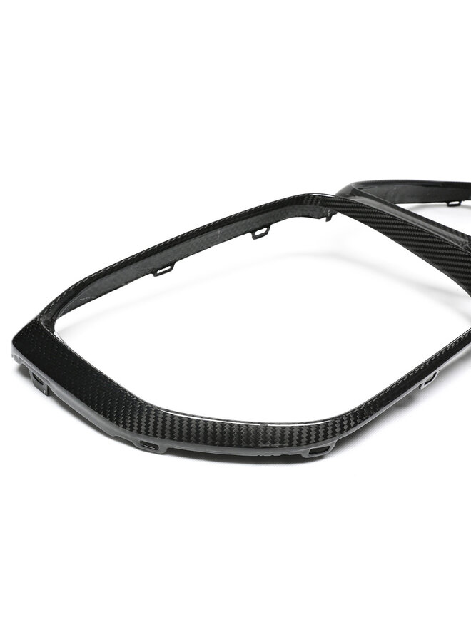 Grade dianteira em fibra de carbono para BMW G05 X5 LCI | Borda da grade em fibra de carbono