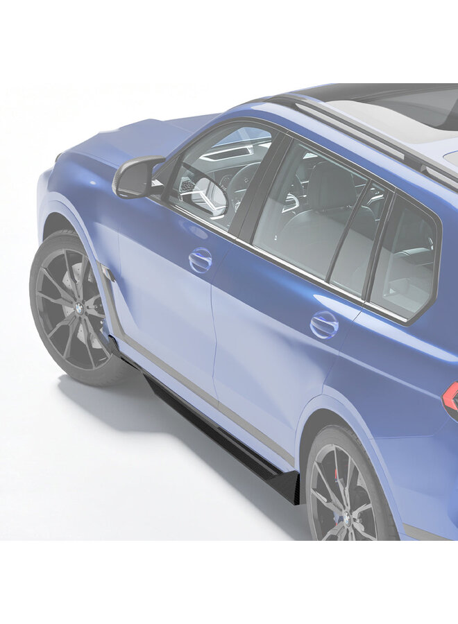 BMW X7 G07 minigonne in carbonio SooQoo - Carbonio lucido