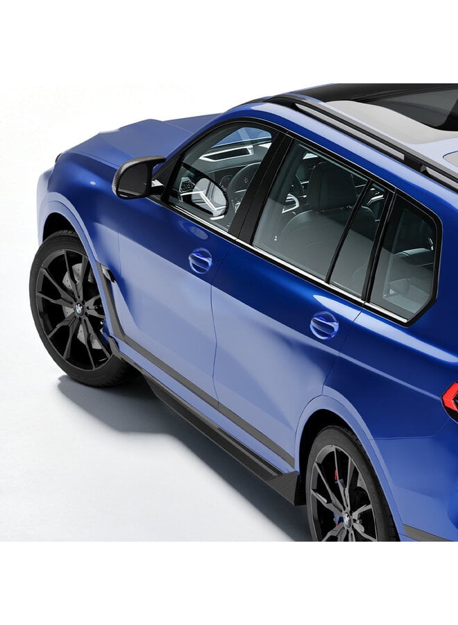 BMW X7 G07 carbon side skirts SooQoo - Gloss carbon