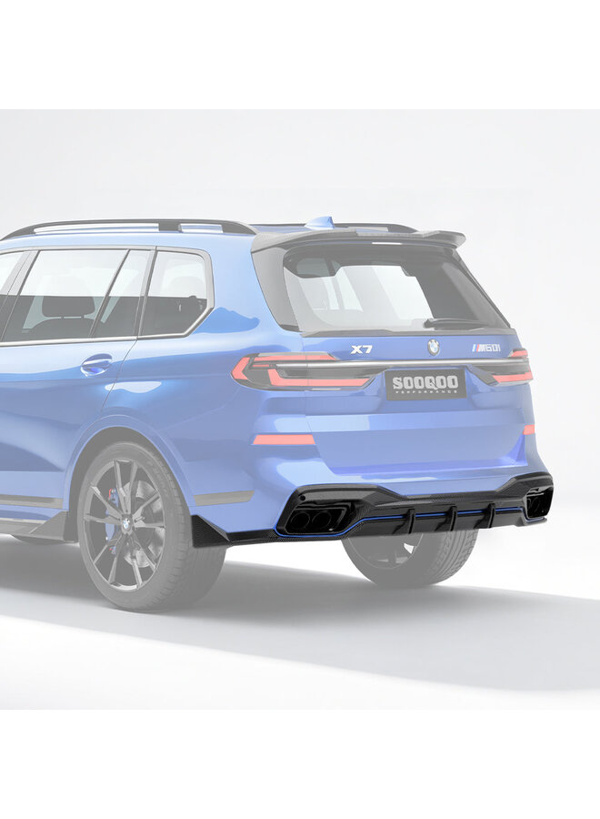 BMW X7 G07 carbon diffuser set SooQoo - Hoogglans carbon