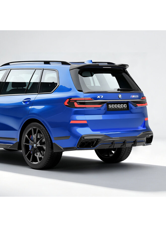 BMW X7 G07 Carbon Heckdiffusor Set SooQoo - Carbon in Hochglanz