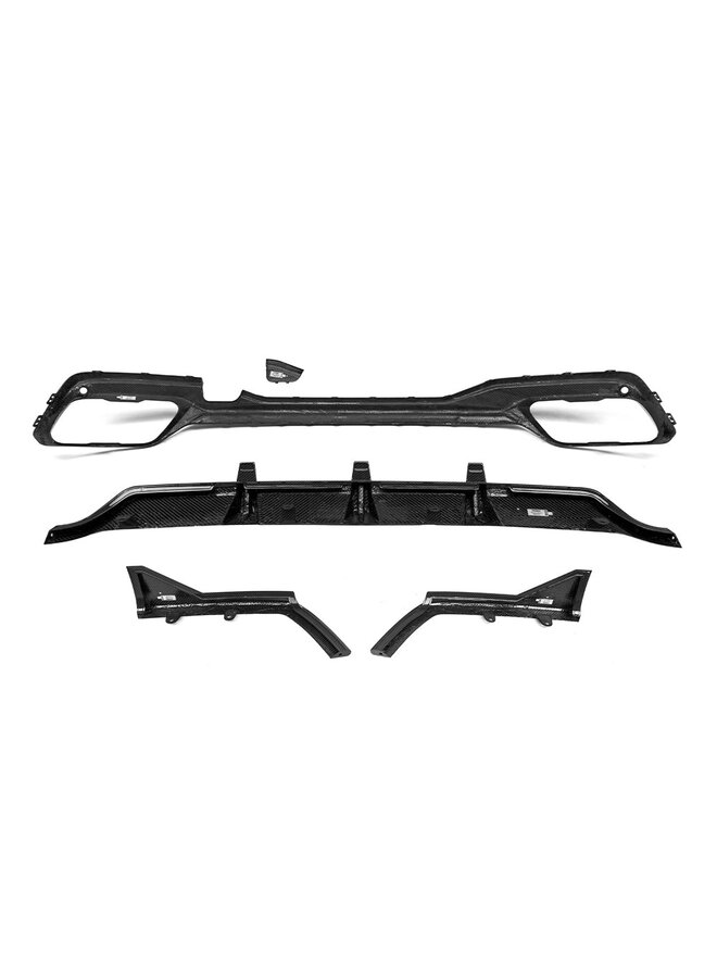 BMW X7 G07 kit diffusore posteriore in carbonio SooQoo - Carbonio lucido