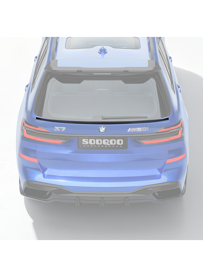 BMW X7 G07 labbro spoiler posteriore in carbonio SooQoo - Carbonio lucido