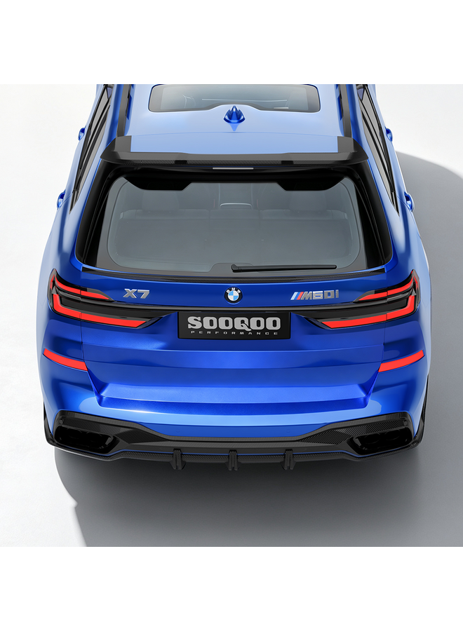 BMW X7 G07 labbro spoiler posteriore in carbonio SooQoo - Carbonio lucido