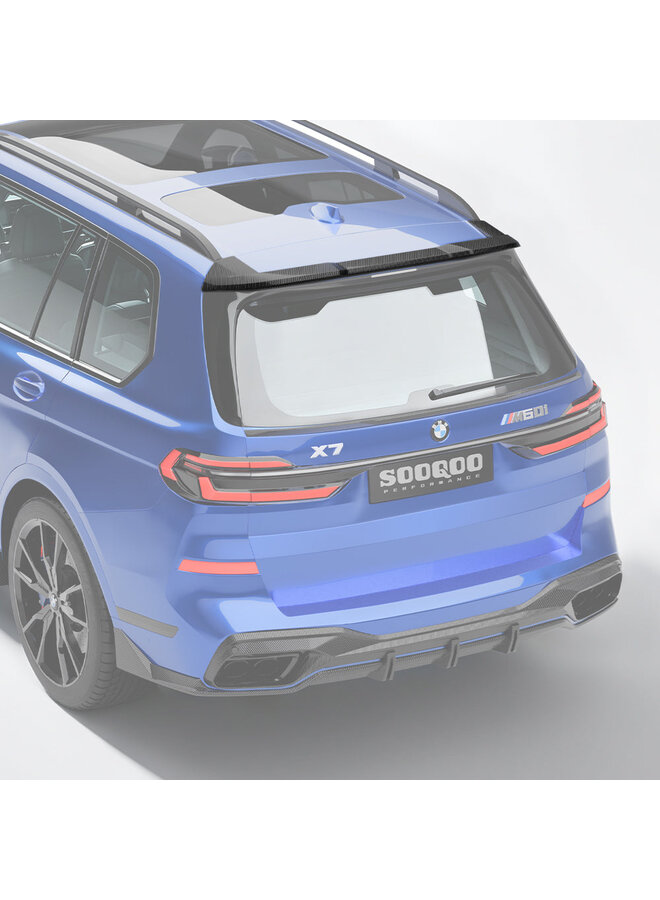 BMW X7 G07 carbon roof spoiler SooQoo - Gloss carbon