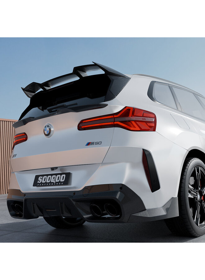 BMW X3 G45 aletas do vidro traseiro em carbono - SooQoo - Carbono brilhante