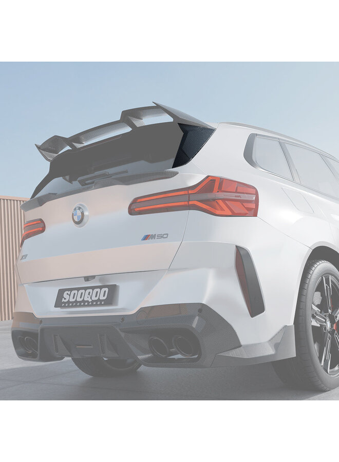 BMW X3 G45 ailettes de lunette arrière en carbone - SooQoo - Carbone brillant