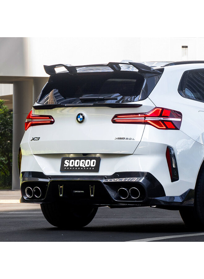 BMW X3 G45 carbon achterraam vinnen - SooQoo - Hoogglans carbon