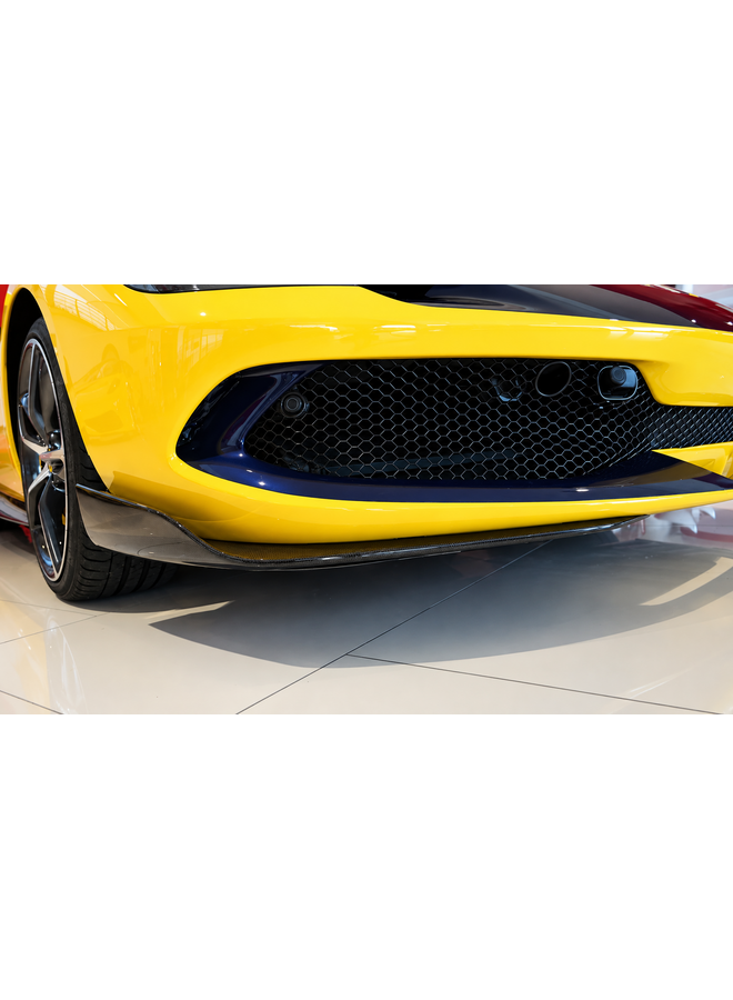 Ferrari 296 splitters ailettes avant carbone style Fiorano | Sforza prepreg carbon