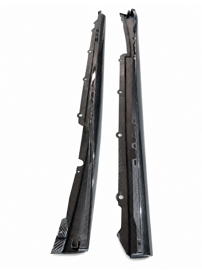 Ferrari 296 GTB GTS carbon sideskirts dorpelpanelen | Sforza prepreg carbon