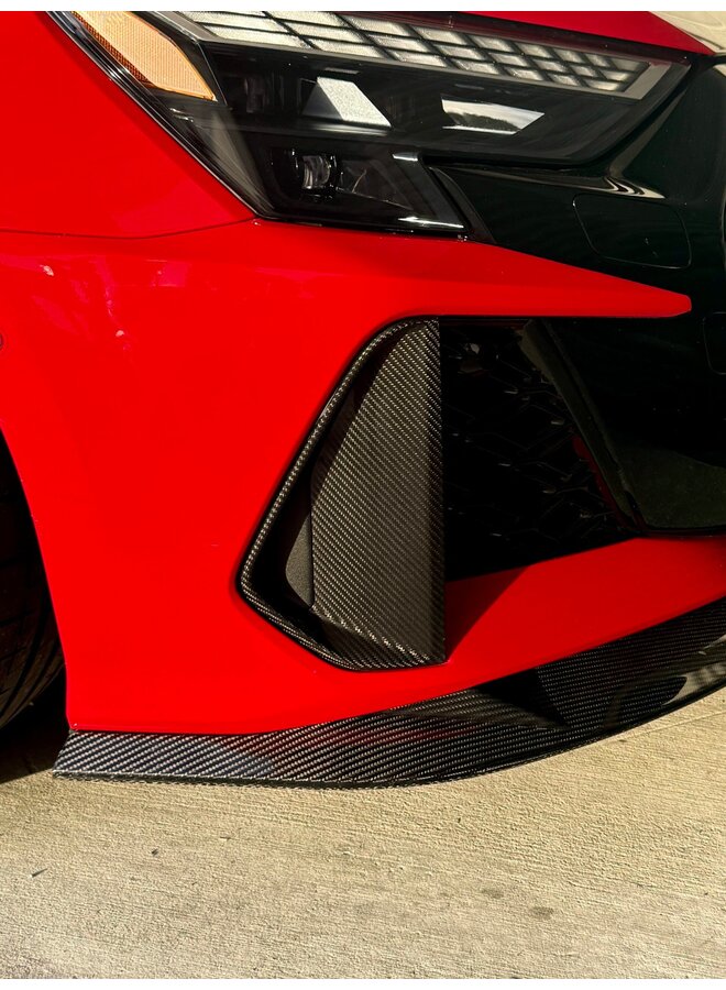 Audi RS3 8Y Facelift (2025+) carbon voorbumper luchtinlaat inserts