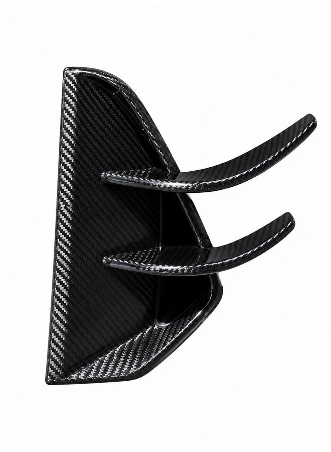 Audi RS3 8Y Facelift (2025+) carbon voorbumper inserts met canards
