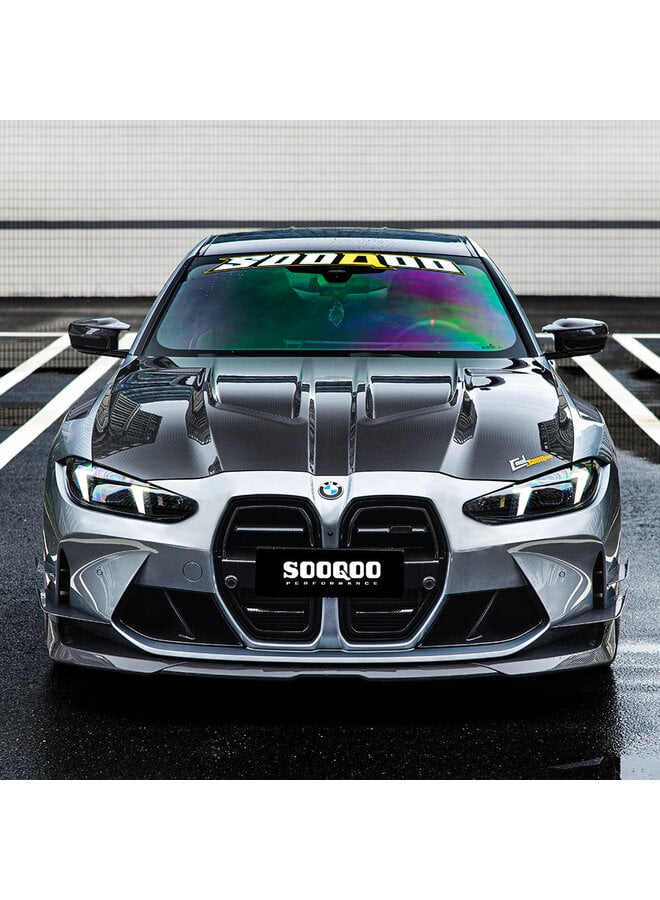 SooQoo BMW M3 G80 G81 / M4 G82 G83 capot ventilé en carbone