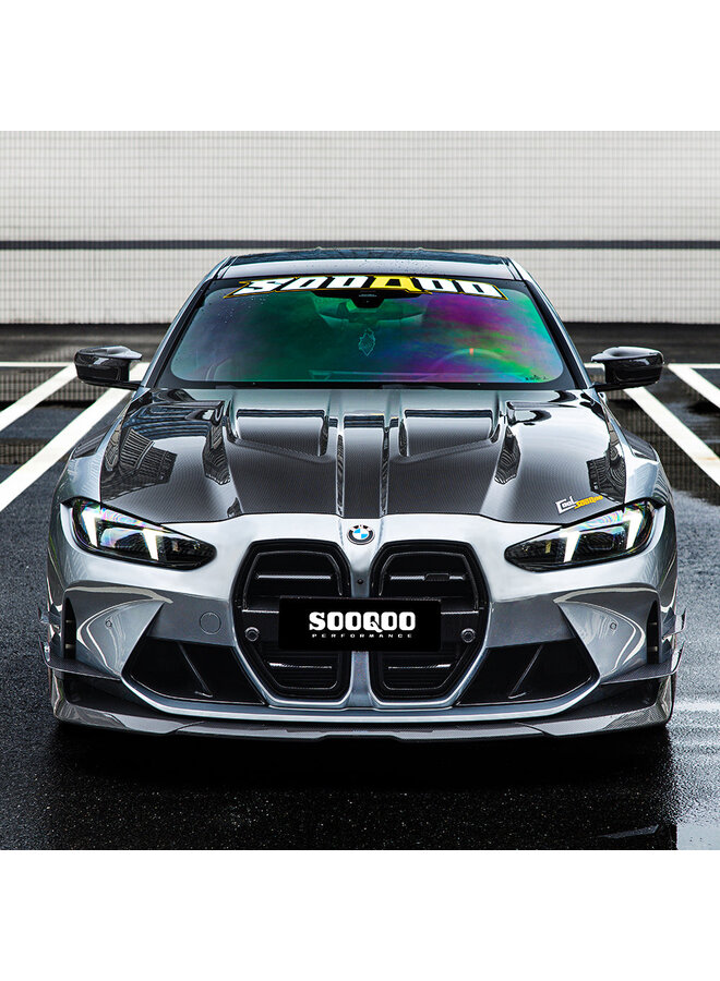 SooQoo BMW M3 G80 G81 / M4 G82 G83 cofano motore ventilato in carbonio