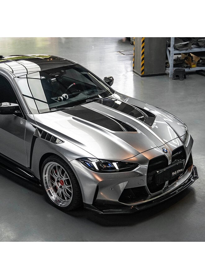 SooQoo BMW M3 G80 G81 / M4 G82 G83 capó ventilado de carbono