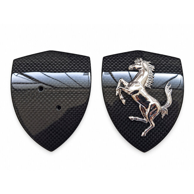 Ferrari F430 supporti scudetti parafango in carbonio