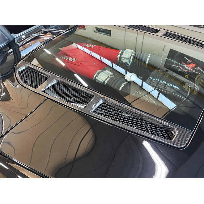 Ferrari F430 Spider carbon fiber engine lid grille set
