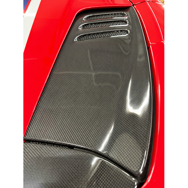 Ferrari F8 Spider carbon engine lid vent grilles