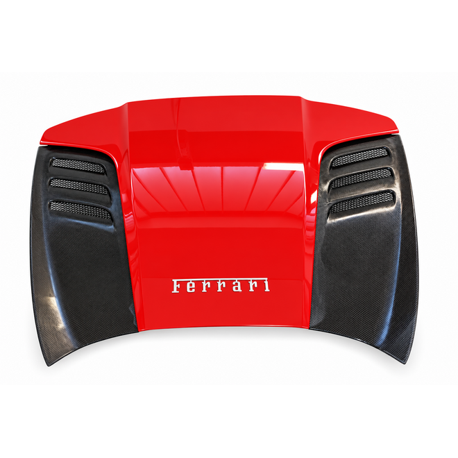 Ferrari F8 Spider rejillas del capó del motor de carbono