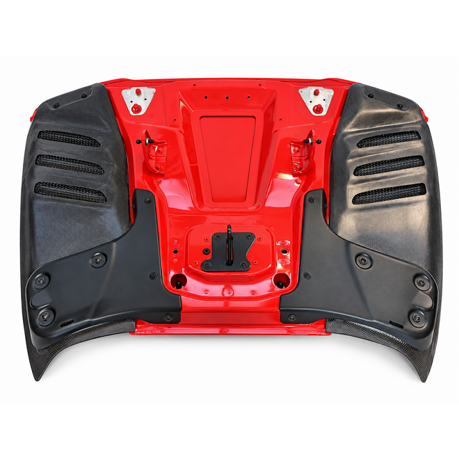 Ferrari F8 Spider grilles de capot moteur en carbone