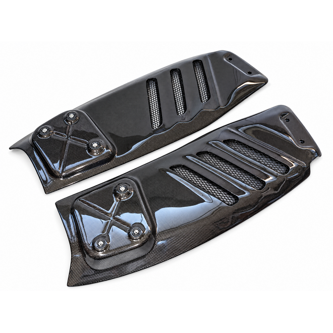 Ferrari F8 Spider grilles de capot moteur en carbone