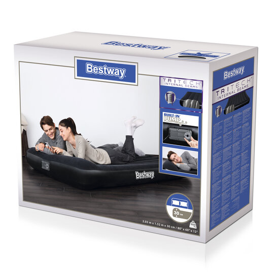 Bestway luchtbed tritech 30 cm queen