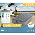 Intex Twin Prestige Mid-Rise luchtbed + FastFill ingebouwde pomp - 1 persoons
