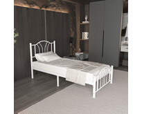 metalen bedframe Bella White 90x200 cm - 1 persoons