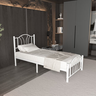 metalen bedframe Bella White 90x200 cm - 1 persoons