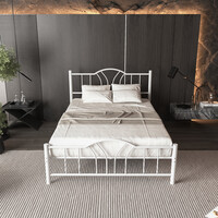 metalen bedframe Bella White 140x200 cm - 2 persoons