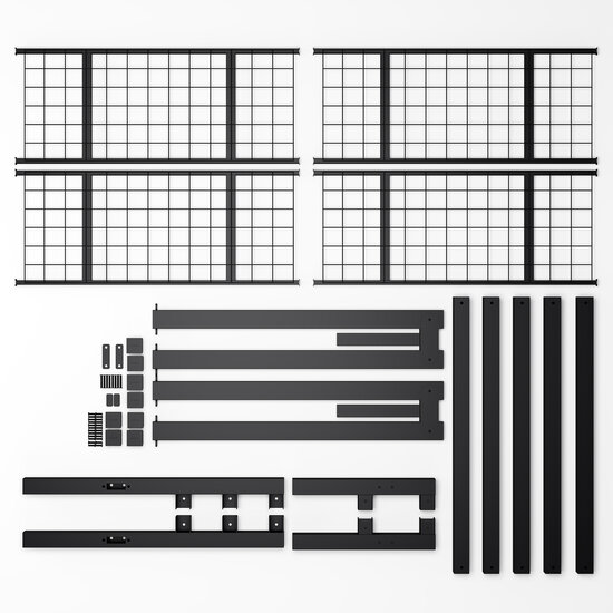 AirSleeperz®  metalen bedframe Job Black 90x200 cm - 1 persoons