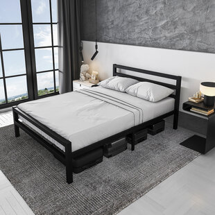 metalen bedframe Burhara Black 140x200 cm - 2 persoons