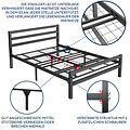 AirSleeperz®  metalen bedframe Job Black 140x200 cm - 2 persoons