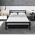 AirSleeperz®  metalen bedframe Job Black 140x200 cm - 2 persoons