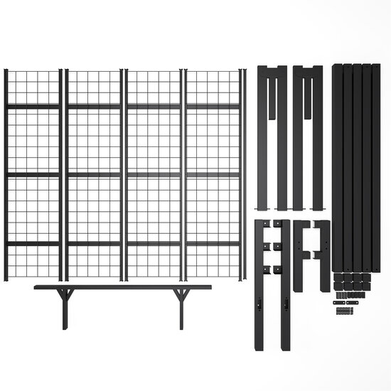 AirSleeperz®  metalen bedframe Job Black 140x200 cm - 2 persoons