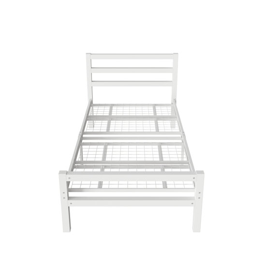 AirSleeperz®  metalen bedframe Job White 90x200 cm - 1 persoons