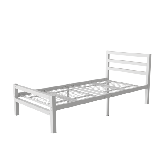 AirSleeperz®  metalen bedframe Job White 90x200 cm - 1 persoons