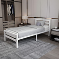 AirSleeperz®  metalen bedframe Job White 90x200 cm - 1 persoons