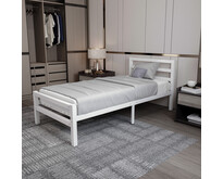 metalen bedframe Burhara White 90x200 cm - 1 persoons