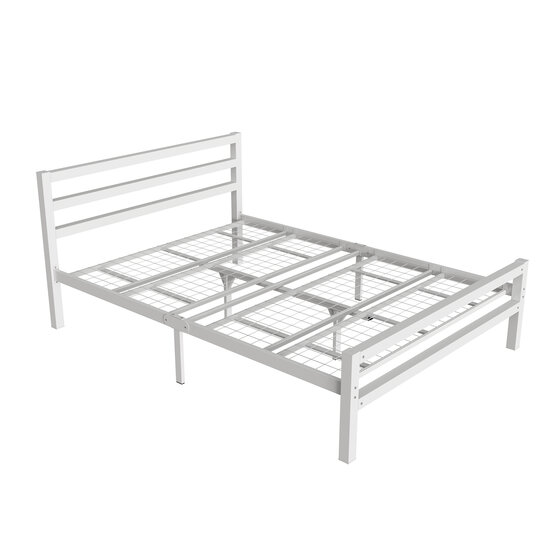AirSleeperz®  metalen bedframe Job White 140x200 cm - 2 persoons