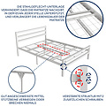 AirSleeperz®  metalen bedframe Job White 140x200 cm - 2 persoons