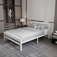 metalen bedframe Burhara White 140x200 cm - 2 persoons